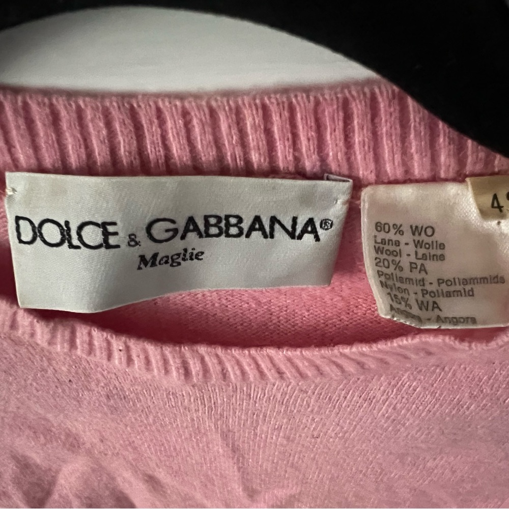 Vintage | Dolce & Gabbana Maglie Pink Sweater Vest Sz42 View 4